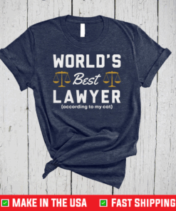 World’s Best Lawyer According to My Cat Lawyer T-Shirt