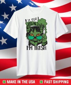 Cool Kitty, Kiss Me, I’m Irish. St Patrick's fun cat design T-Shirt