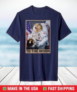 Dogecoin Astronaut To the Moon Blockchain HODL Crypto T-Shirt