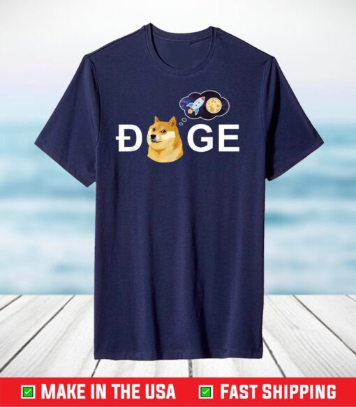 Dogecoin Doge HODL To the Moon Crypto Meme T-Shirt