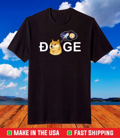 Dogecoin Doge HODL To the Moon Crypto Meme T-Shirt