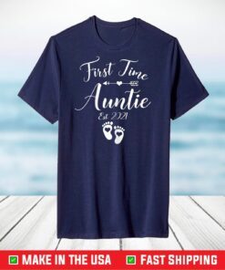 First Time Auntie Est 2021 Matching Family Mother's Day T-Shirt