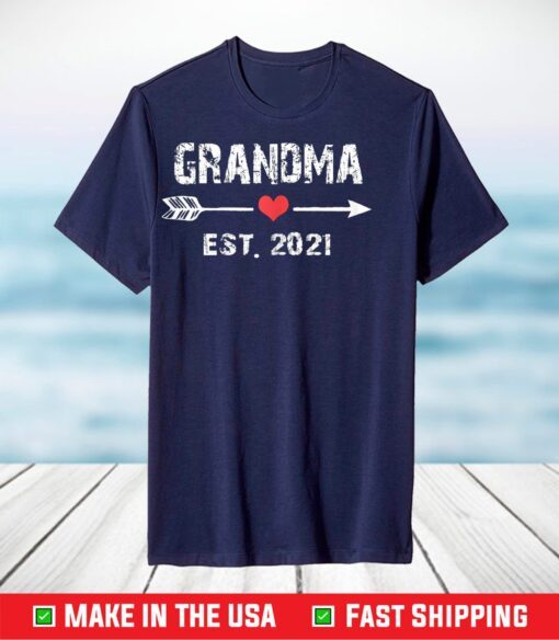 Grandma Est. 2021 Vintage New Granny Shirt Mothers Day T-Shirt