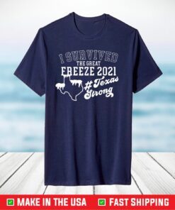 I survived Texas 21 Snow Strong Texas great freeze of 2021 T-Shirt