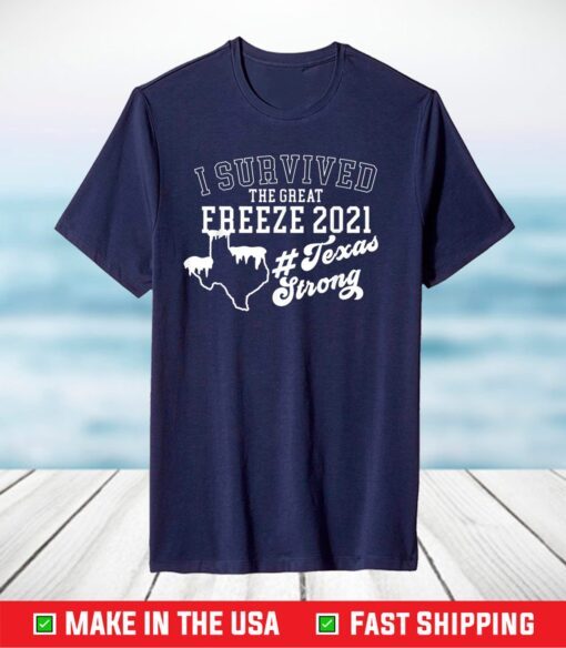 I survived Texas 21 Snow Strong Texas great freeze of 2021 T-Shirt