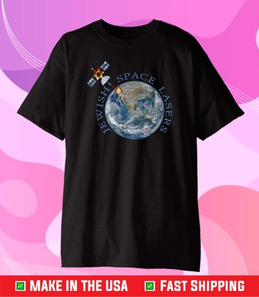 Jewish Space Lasers Parody Star Of David Satellite Vintage Classic T-Shirt