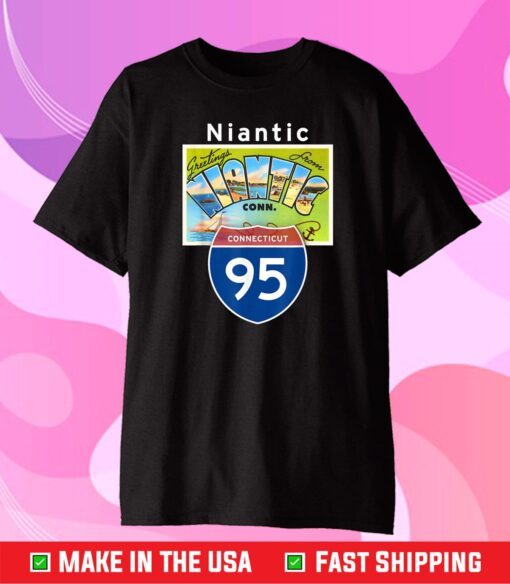 Niantic Connecticut I-95 Large Letter Postcard Unisex T-Shirt