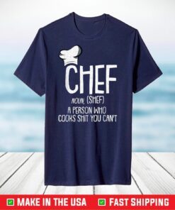 Noun Chef Funny Sous Master Head Executive Cook-ing T-Shirt