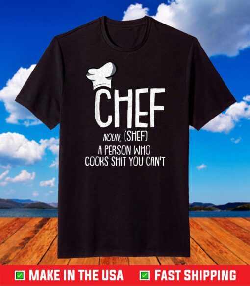 Noun Chef Funny Sous Master Head Executive Cook-ing T-Shirt