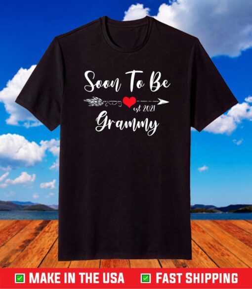 Pregnancy Announcement Soon To Be Grammy Est 2021 T-Shirt