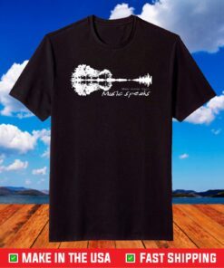 When Words Fail Music Speaks Guitar Music Literary Quote T-Shirt