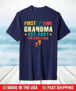 Womens First Time Grandma Est 2021 Promoted to Grandma 2021 T-Shirt
