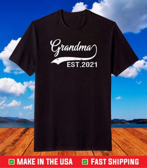 Womens Grandma Est. 2021 Vintage New Grandma Gifts Mothers Day T-Shirt