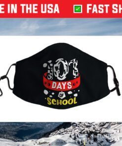 101 School Days Tshirt Dalmatian Dog 100th Sayings Filter Face Mask