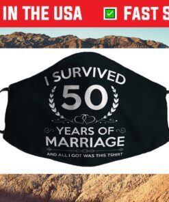 50th Wedding Anniversary Gifts Couples Husband Wife 50 Years Us 2021 Face Mask