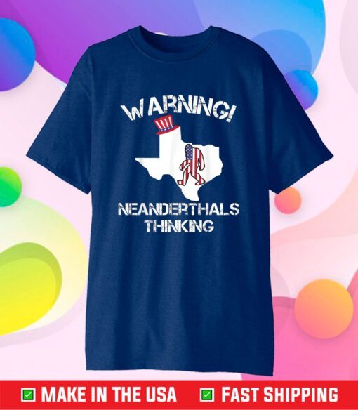 American Flag Neanderthal Thinking for Proud Neanderthals T-Shirt