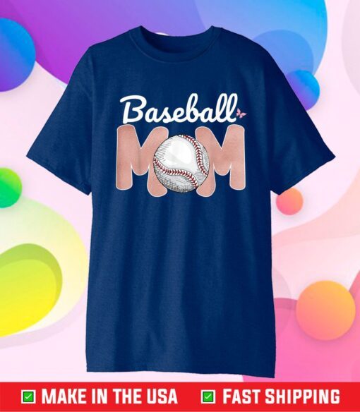 Baseball Mom Pink Funny Softball Mom Mother's Day 2021 Gift T-Shirt