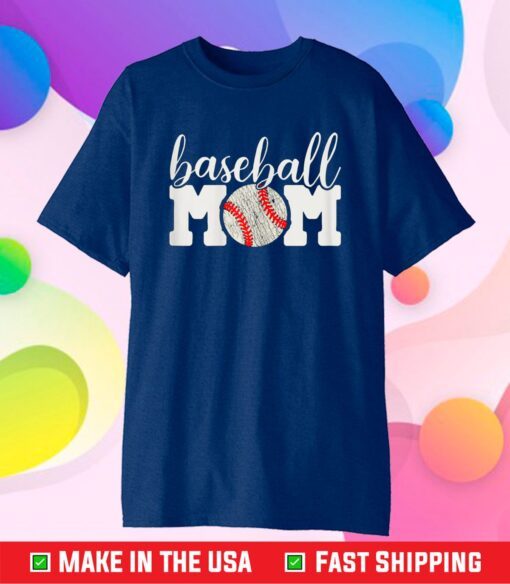 Baseball Mom Shirt Gift - Cheering Mother of Boys Outfit Gift T-Shirt