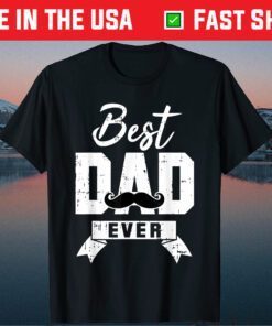 Best Daddy Awesome Dad Mustache Tee Fathers Day Outfit Classic T-Shirt