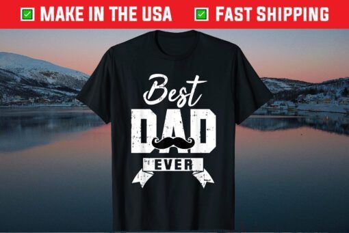 Best Daddy Awesome Dad Mustache Tee Fathers Day Outfit Classic T-Shirt