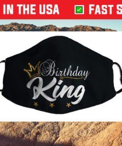 Birthday King Gold Crown Cloth Face Mask