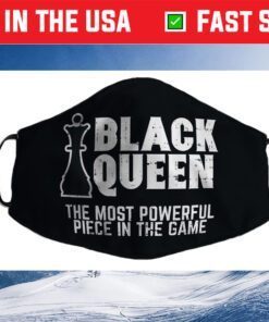 Black Queen Most Powerful Chess African American Cloth Face Mask
