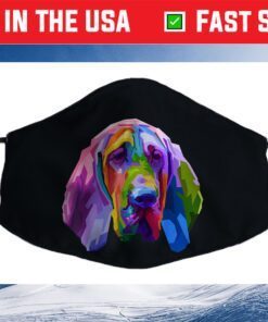 Bloodhound colorful pop art portrait for dog owners Filter Face Mask