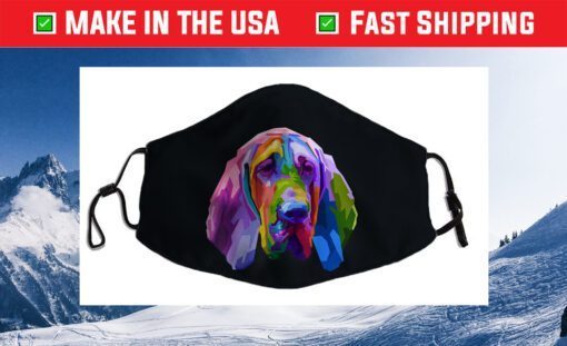 Bloodhound colorful pop art portrait for dog owners Filter Face Mask