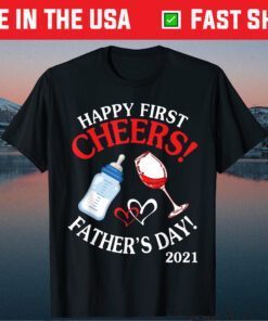 Cheers Happy First Father's Day 2021 Mommy Mama Wine Drinker Classic T-Shirt