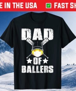 Dad of Ballers Funny Baseball Softball Player Father's Day Classic T-Shirt