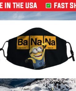 Despicable Me Minions Banana Elemental Square Happy Portrait Cloth Face Mask