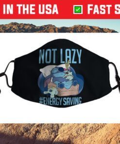 Disney Lilo & Stitch Not Lazy Energy Saving Cloth Face Mask