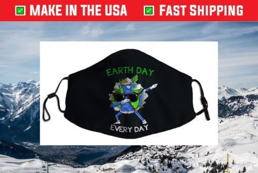 Earth Day Every Day Science Recycle Environment Funny Face Mask