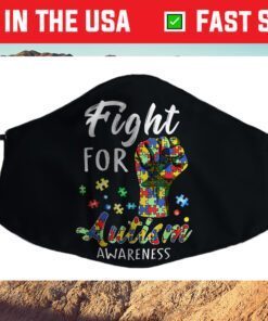 Fight For Autism Awareness World Autism Awareness Day Filter Face Mask