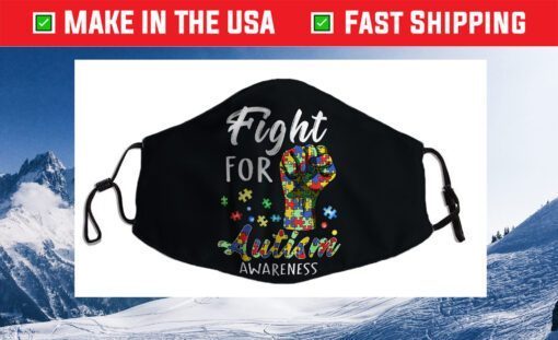 Fight For Autism Awareness World Autism Awareness Day Filter Face Mask