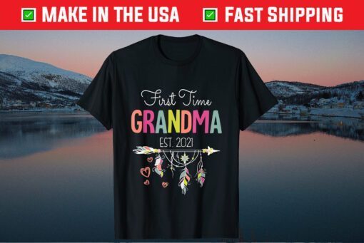 First Time Grandma Est 2021 Hippie Flower Classic T-Shirt