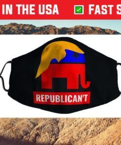 Funny Anti-Repubiclan, Pro-Liberal, RepubliCAN'T Us 2021 Face Mask