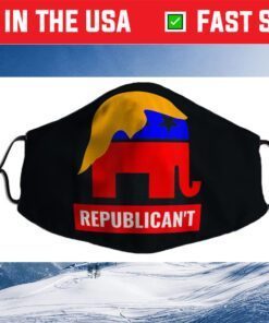 Funny Anti-Repubiclan, Pro-Liberal, RepubliCAN'T Us 2021 Face Mask