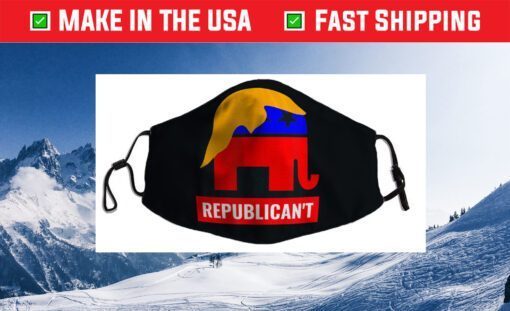 Funny Anti-Repubiclan, Pro-Liberal, RepubliCAN'T Us 2021 Face Mask