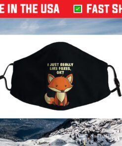 Funny Fox I Just Really Like Foxes Ok Cloth Face Mask