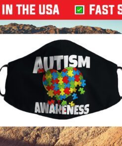 Funny Heart Puzzle Autism Awareness Day Cloth Face Mask