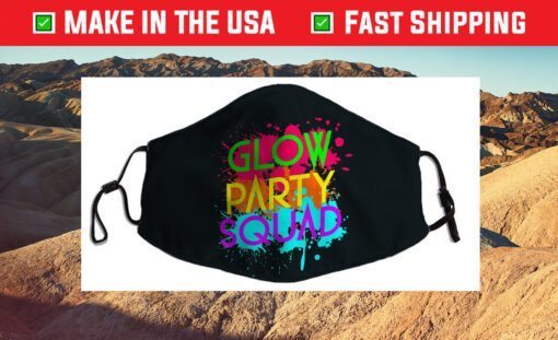 Glow Party Squad Funny Halloween Group Filter Face Mask