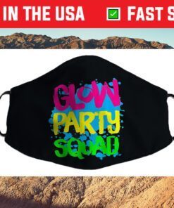 Glow Party Squad Paint Splatter Effect Glow Party Face Mask For Sale