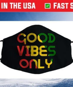 Good Vibes Only Rasta Reggae Roots Clothing Flag Us 2021 Face Mask