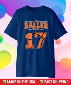 Happy Birthday 17 Year Old Basketball Boys Seventeenth 2004 Cloth T-Shirt