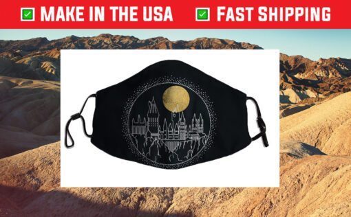 Harry Potter Hogwarts Full Moon Line Art Filter Face Mask