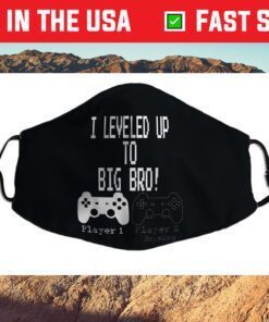 I leveled up to Big Bro!, Gamer new brother Cloth Face Mask