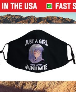 Just A Girl Who Loves Anime Gifts for Teen Girls Anime Merch Gift Face Mask