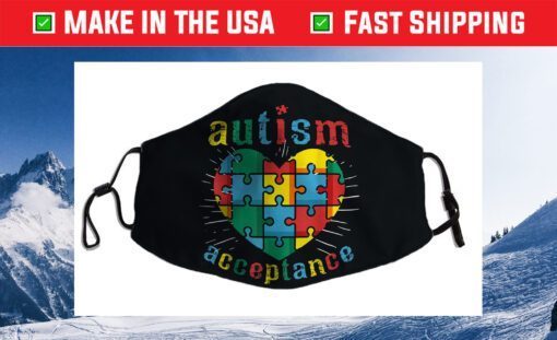 Kids Autism Quote Awareness Month 2021 Autistic Acceptance Cloth Face Mask