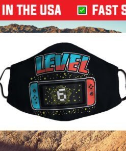 Level 6 Birthday Shirt Boy 6 Years Old Video Games Cloth Face Mask